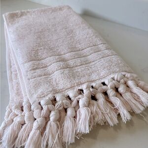 PB Teen Pink Bath/Shower Mat with Tassels